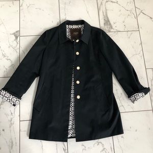 Coach Raincoat Black and White Size Medium